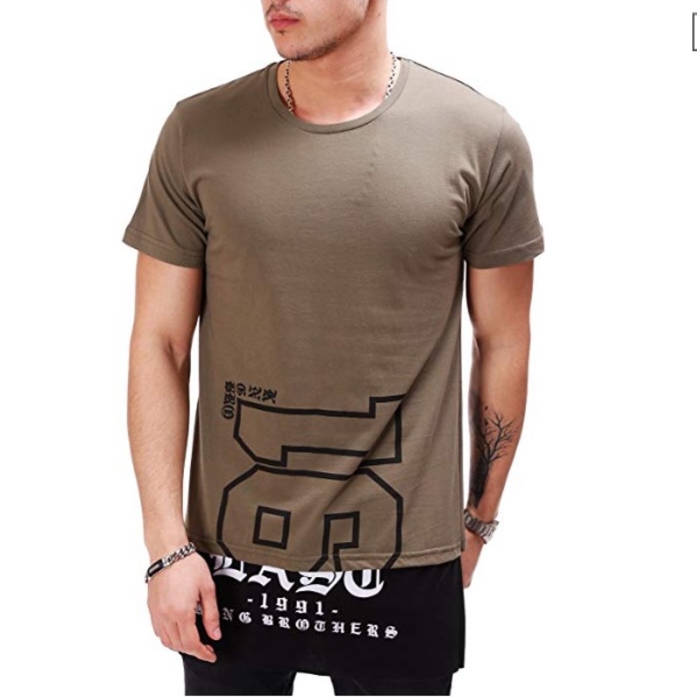 Mens Extended Streetwear Crew Neck M